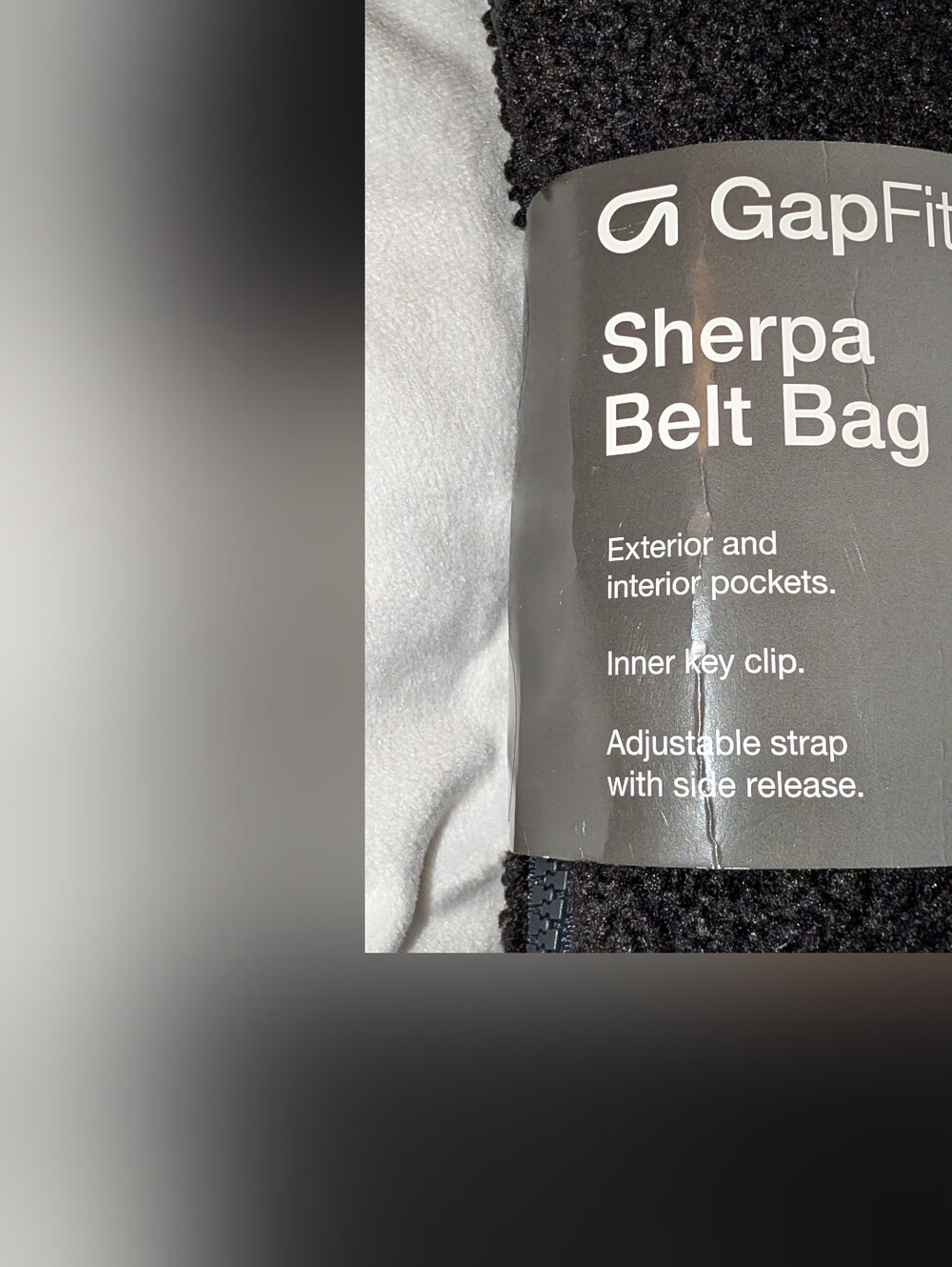 GAP Sherpa Belt Bag Black NIP